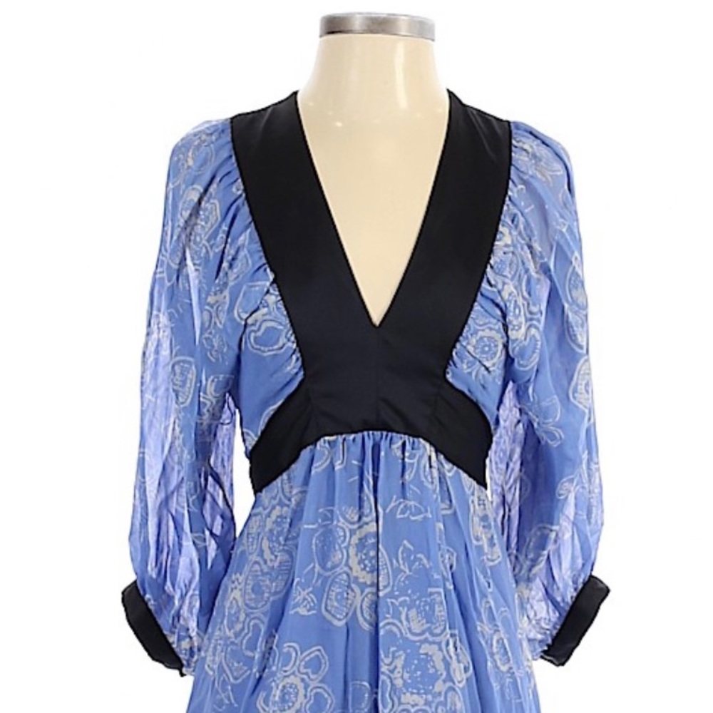 One Clothing 100% Silk Romantic Flower Dress